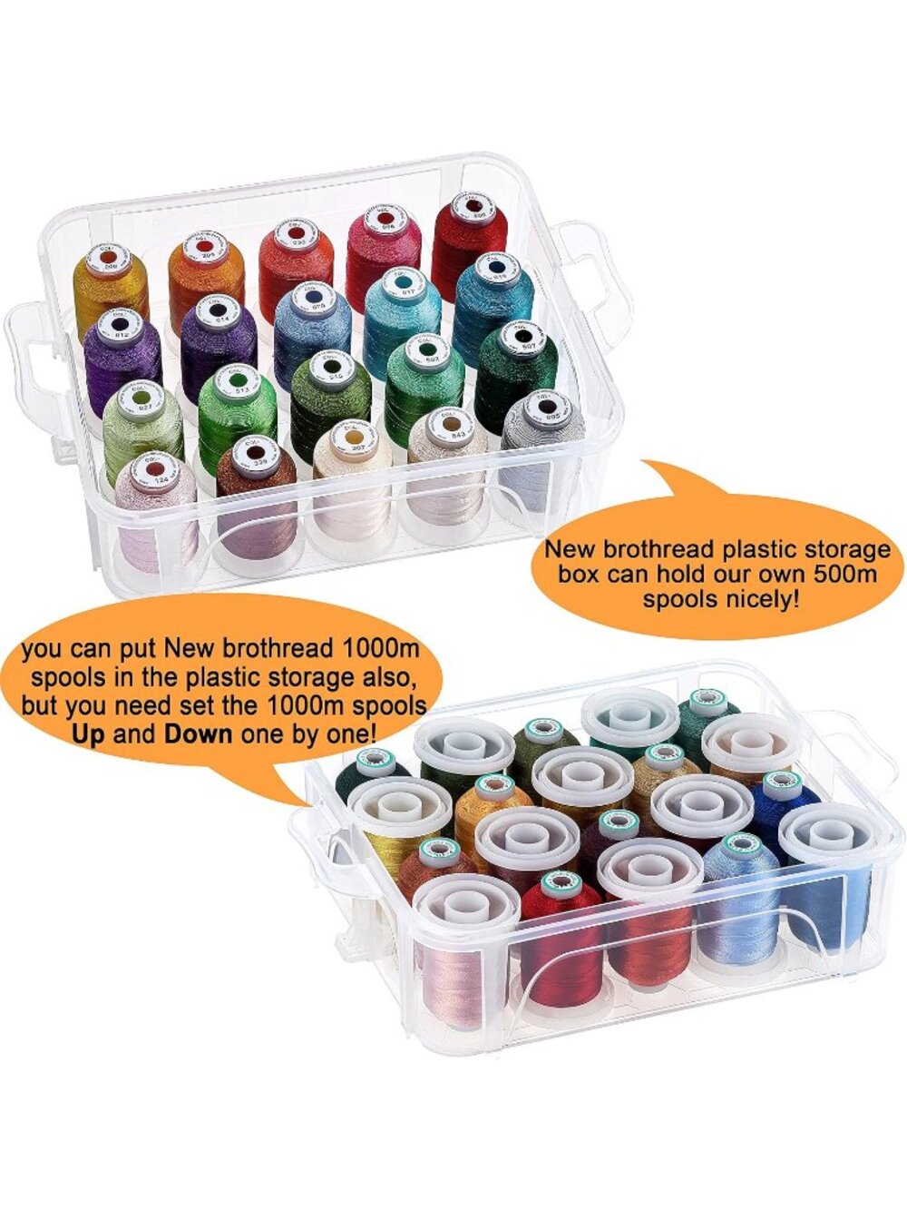 New 3 Layer Stackable Clear Storage Box Organizer - Picture 4 of 6